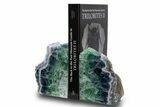 Polished Purple, Blue, and Green Fluorite Bookends - Mexico #301727-2